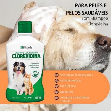 Imagem de Shampoo Clorexidina Antisséptico Cachorro Gato 500ml Kelldri - Congrat