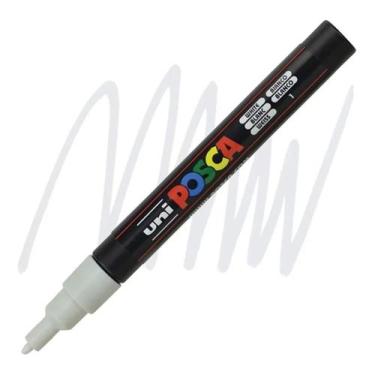 Imagem de Caneta Posca PC-3M Uniball Fine Line 1,3mm Branco Para Papel - Congrat
