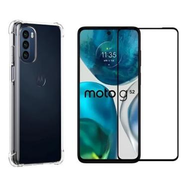Imagem de Kit Capa Case Anti Impacto Para Moto G52 / G82 + Pelicula 3D - NoBrand