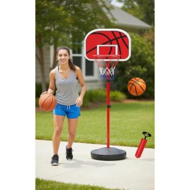 Imagem de Cesta Basquete Infantil Ajustável 105-139cm Divertida - Congratulation