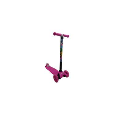 Imagem de Patinete 4 Rodas Leds Guidom Ajustavel Regulagem Infantil Rosa Violeta