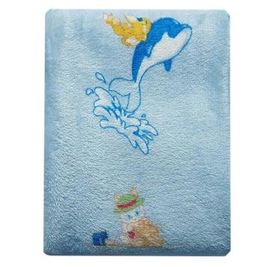 Imagem de Manta Dyuri Para Bebê Menino Carinho Jolitex Azul