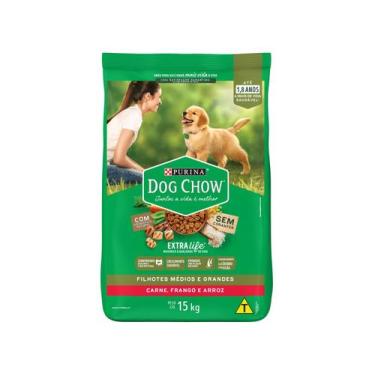 Imagem de Ração Premium para Cachorro Dog Chow ExtraLife - Filhote Carne Frango 