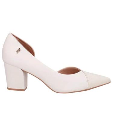 Imagem de Scarpin Feminino Usaflex Ep12003002 Em Marfim, Marfim, 35