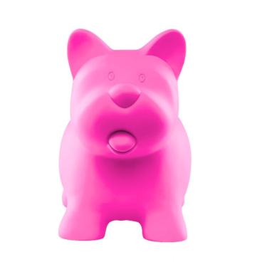 Imagem de Cofre Infantil Vinil Coleção Bichinhos Cachorro para Guardar Dinheiro e Decorar Rosa Roma