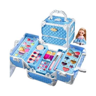 Imagem de Kit De Maquiagem Lavável Para Meninas, Conjunto De Maquiagem Real Para