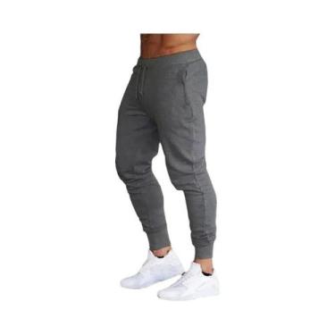 Imagem de Calças De Moletom Slim Fit Masculinas Em Algodão Para Corrida E Muscul