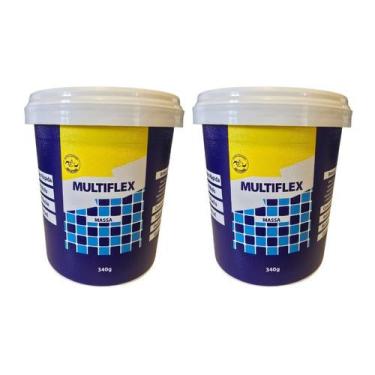 Imagem de Kit 2 Massa Tapa Tudo Multiflex 340g Rachaduras Furos Trincas