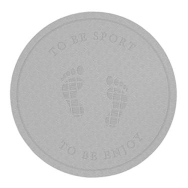 Imagem de YIJU Wandteppich anti-derrapante para exercícios esportivos Wandteppich de 23 polegadas para corda Wandteppich para corda para exercícios de fitness, cinza