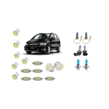 Imagem de Kit Completo 20 Lampadas Faróis + Leds Zafira 2001 Em Diante