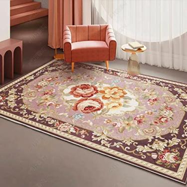 Imagem de youyoucool Tapetes multicoloridos – Tapetes modernos com padrões abstratos tapete de área de pilha média, 119 x 160 cm