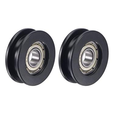 Imagem de 2 PCS Guia Roda de Polia H Groove 8mm Eixo Hole 30mm Diâmetro, Pompa Revestido