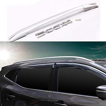 Imagem de UDP 2 peças serve para Nissan Rogue Sport Qashqai 2017 2018 2019 2020 Alumínio Trilho de Teto Lateral Trilho de Bagagem de Telhado Prata