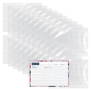 Imagem de Capas para cartões de receitas cristalinas, 10 x 15 cm, pacote com 200, da Better Kitchen Products