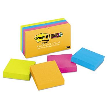 Imagem de Post-It 6228Ssau Super Sticky Notes, Ultra, 2-Inch X2-Inch, 8/Pk, Assorted