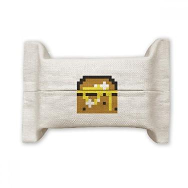 Imagem de Caixa de vela de verão com suporte para capa de papel de tecido de algodão e linho