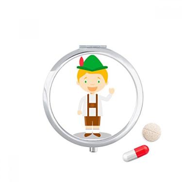 Imagem de Porta-comprimidos, porta-comprimidos, porta-comprimidos, porta-remédios e marrom verde