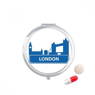 Imagem de London England — Caixa de armazenamento de medicamentos com padrão de marco azul
