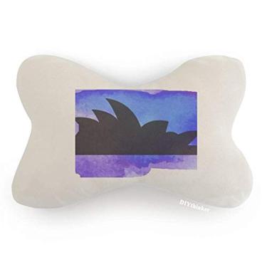Imagem de DIYthinker Austrália Sydney Opera House contorno de carro acabamento pescoço almofada almofada para apoio de cabeça