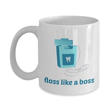 Imagem de Caneca Floss Like A Boss – Caneca de café de cacau quente divertido – ideia de presente de aniversário de Natal