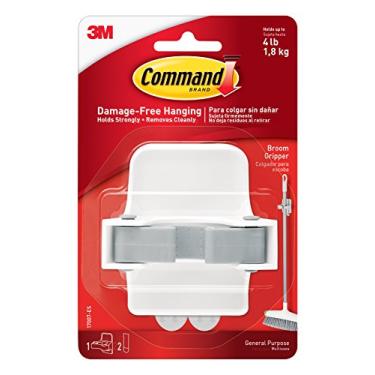 Imagem de Command, 3M, Suporte para Vassouras, Adesivo Removível sem Estragos, Grande, Branco, 1 Unidade