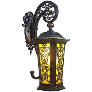 Imagem de Luminárias De Montagem Na Parede Vintage Arandelas De Parede À Prova D'água IP55 Palácio Clássico Esculpido Luzes De Segurança Montadas Na Parede Para Passarela, Pátio, Jardim, Gramado, Decoraçã