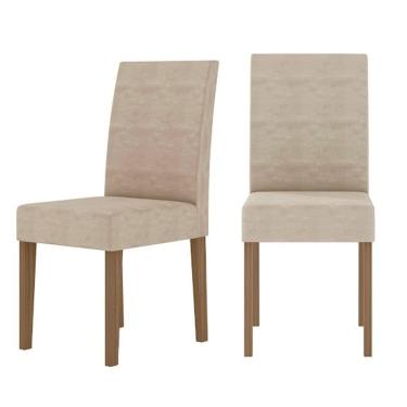 Imagem de Kit 2 Cadeiras de Jantar Estofadas Josi Poliman Móveis