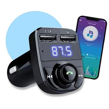 Imagem de Carregador Transmissor para Carro Com Usb, X8, Fm, Mp3, Sem Fio, Rádio, Bluetooth, Acendedor, Veicular - TKLA