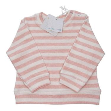 Imagem de Blusa Bebê 100% algodão manga Longa Rosê Mini.mi Estúdio