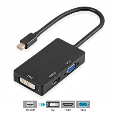 Imagem de Cabo Adaptador Conversor Mini DisplayPort para HDMI + DVI + VGA - CBM.259