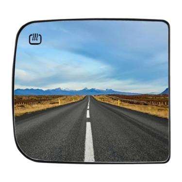 Imagem de LOIYLLEN Espelho de vidro retrovisor do lado do motorista, espelho de passagem esquerda, espelhos de reboque com suporte traseiro e substituição aquecida para Dodge Ram 1500 2500 3500 4500 5500 substituir 68067727AA