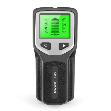 Imagem de Pruie HLW330 Detector de pinos 5 em 1 Scanner de parede Digital portátil profissional multifuncional Detector de parede Cabo de fios vivos Scanner localizador de metal para tubos de água de PVC