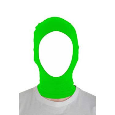 Imagem de Sheface Men's and Women's Spandex Halloween Cosplay Mask Party Open Face Hood Costume Mask (Lime Green)
