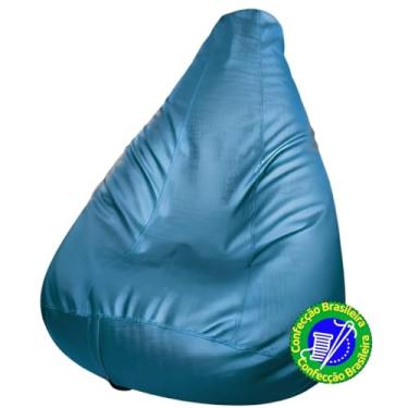 Imagem de Puff PERA Vazio MARIJU PUFOLANDIA Luxo Metalizado Sala Quarto Escritórios Empresas Escolas Eventos Feiras Gamer Gigante Cor:Azul