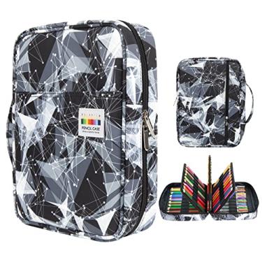 Imagem de YOUSHARES Big Capacity Colored Pencil Case - 220 Slots large Pen Case Organizer with Multilayer Holder for Prismacolor Colored Pencils & Gel Pen (Constellation Geometry)