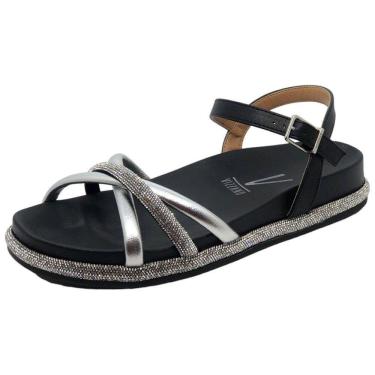 Imagem de Sandalia Feminina Papete Flat Strass Vizzano 6507.201