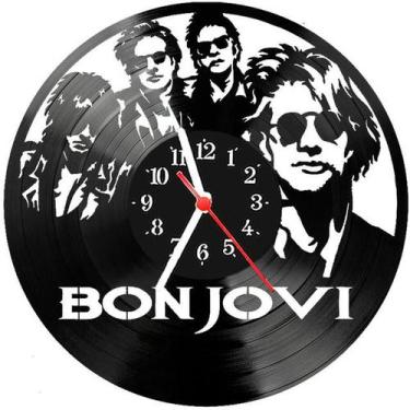 Imagem de Relógio Parede Vinil Lp Ou Mdf Bon Jovi Rock 1 - 3D Fantasy