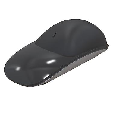 Imagem de ROUNKIN Almofada de silicone para Apple Magic Mouse - Mouse Pad ergonômico, aderência de superfície multitoque, sem cola para palma (preto)