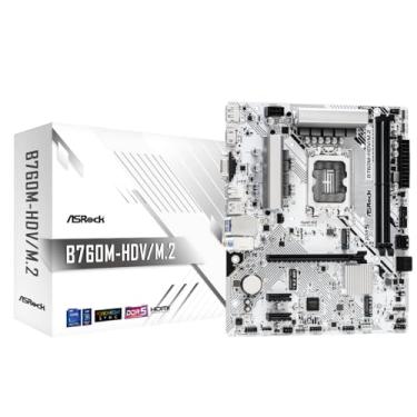 Imagem de ASRock Motherboard B760M-HDV/M.2 Intel 12th and 13th Generation CPU (LGA1700) Compatible B760 Chipset DDR5 Micro ATX Motherboard