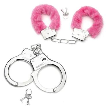 Imagem de Algemas para Restrições, Acessórios Eróticos, Jogos de Brinquedos Sexuais para Casais Adultos, Fetiche, 2 Pares (Rosa)