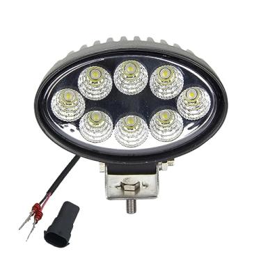 Imagem de Luz de trabalho de LED oval 5,5 pol. 24W, luz de LED traseira de cabine de 12V, IP67 à prova d'água compatível com trator Kubota, Case IH Combine, John Deere Combine, com conector H11