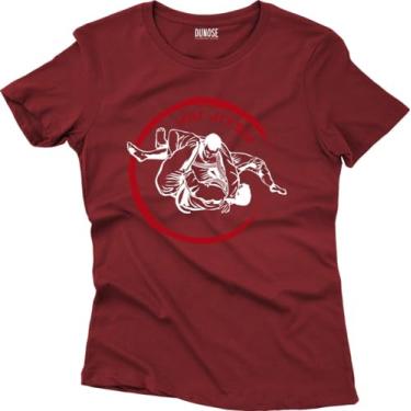 Imagem de Camiseta Algodão Feminina Fighting Tamanho:M;Cor:Vinho