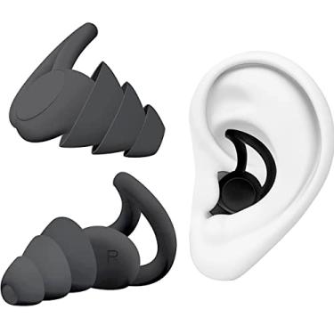 Imagem de Abafador de Ruídos até 33db Redutor de Som Protetor Auditivo Auricular Tampão Sonoro Confortável Reutilizável Ideal para Dormir Estudar Natação (Preto, Tamanho único)