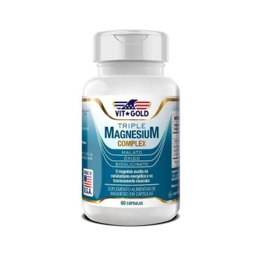 Imagem de Triple Magnésio Complex 350mg Vitgold 60 cápsulas-Unissex