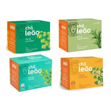 Imagem de Combo Chás Leão Envelopados Camomila, Capim Cidreira, Erva Doce, Hortelã - Total 60 Unidades