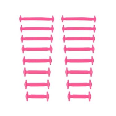 Imagem de Silicone Shoelaces Elastic For Sneakers Shoe Laces Without Wies Kids Adult Lazy Quick Lace Rubber Shoestrings(Rose red)