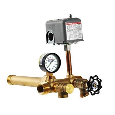 Imagem de BOSHART HARVARD NO LEAD 1 x 11 pacote de instalação de camiseta de tanque de latão tanque de pressão de poço de água com interruptor de pressão SQUARE D FSG2 40/60