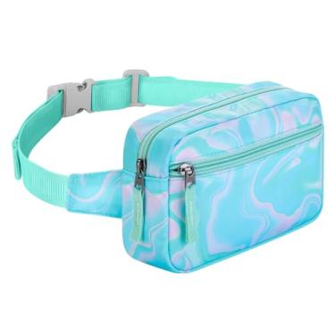 Imagem de Choco Mocha Pochete infantil para meninas - de 6 a 12 anos - bolsa de cinto, Fluido a laser, azul-petróleo, 23Cm X 5Cm X 15.5Cm, Normal