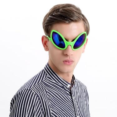 Imagem de Máscara engraçada de alienígena para festa de Halloween, acessórios para decoração de festa (verde)
