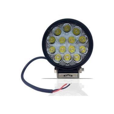 Imagem de Farol Auxiliar Redondo LED Branco 113mm (14 LEDs) 12v 24v - TWT